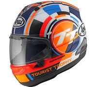 Arai RX-7V Evo Isle Of Man TT 2025 Limited Edition Helm, blau-orange, Größe L für Männer