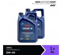 Aral HighTronic M 5W-40 Motoröl VW Mercedes Renault 2x4 Liter = 8 Liter