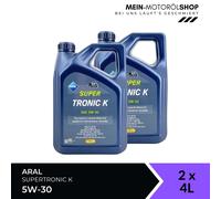 Aral SuperTronic K 5W-30 VW Renault Mercedes BMW Motorenöl 2x4 Liter = 8 Liter