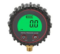 Aramox Luftdruck Digitalanzeige Manometer Reifendruckmesser Aufblasbares Manometer Digital Manometer Großbild Digitalanzeige Manometer Gewinde M11X1 Versand ohne Batterie Rotes