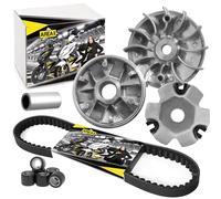 Area1 Variomatik + Keilriemen 10" für 125/150ccm 4T Motorroller kompatibel mit Baotian Nova Motors Guoben Lexmoto Ering Rex Keeway Neco Lingben Wangye Znen RS Ultima FlexTech 152/157QMI/GY6 Vanguard