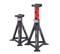 Arebos 2X Unterstellbock | je 3 Tonnen Tragkraft | höhenverstellbar 299-442 mm | Unterstellbock Set | Wagenheber Ständer | Stützböcke mit Sicherungssplint & Gummiauflagen | Stützfuß, Stahl
