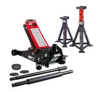 Arebos 3T Hydraulischer Rangierwagenheber flach | 2X Unterstellbock | 3 Tonnen Tragkraft | 3 Auflagen | Rangierwagenheber für Werkstatt und Hobby | Wagenheber Jack | Heber Ständer KFZ Auto PKW