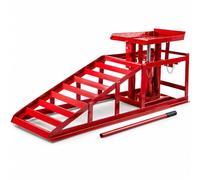 Arebos PKW Auffahrrampe | KFZ Rampe | Hebebühne | Laderampe | 2 T | Einzeln | Hebebühne Auto | Auffahrrampen | Auffahrrampe Für Anhänger | Auffahrrampen Hydraulisch | Scherenhebebühne Auto | Verladerampe