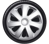 Set 4er Radkappen Livorno Serie Argo Radzierblenden 13"/14"/15"/16" Schwarz Grau