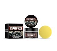 Armaturenbrett Restorer für Auto Innenraum, Armaturenbrett Kratzer Reparaturset, Tragbares Kratzreparaturwachs mit Schwamm, Auto Innenraum Kratzentferner, Sicher für alle Fahrzeuge, 100g