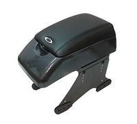 Armlehne Armlehne Mittelkonsole Schwarz Leder Carbon Universal Auto Van Gepolsterte Aufbewahrungsbox Organizer Leder