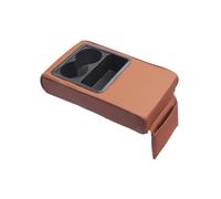 Armlehne Auto Auto Armlehne Box Erhöhung Ellenbogen Unterstützung Auto Zubehör Pad Innen PU Dekoration Synthetisches Material(Brown)