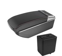 Armlehne Handschuhfach Für Peugeot Für Partner Für Tepee Modifikation Der Mittelarmlehne Erhöhung Der Mittelkonsole Doppellagige Ablagebox MNGNCBXWK(B1 straight red line)