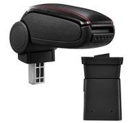 Armlehne Mittelarmlehne Leder Bezug für Dacia Logan Sandero Schwarz / Rot