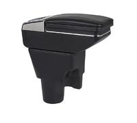Armlehne Mittelkonsole Mittelarmlehne Auto Organizer Armlehnenbox Kompatibel Mit Kia Picanto 2014-2019 Getränkehalter Becherhalter Aschenbecher 3D Drehbar Leder Schwarz Autohobby