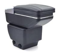 Armlehne Mittelkonsole Mittelarmlehne Auto Organizer Armlehnenbox Kompatibel Mit Mazda 2 II Schrägheck 2008-2013 Getränkehalter Becherhalter Aschenbecher 3D Drehbar Leder Schwarz Autohobby