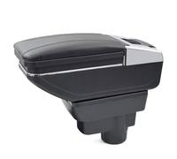 Armlehne Mittelkonsole Mittelarmlehne Auto Organizer Armlehnenbox Kompatibel mit Opel Corsa D S07 2006-2014 Getränkehalter Becherhalter Aschenbecher 3D Drehbar Leder Schwarz Autohobby