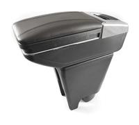 Armlehne Mittelkonsole Mittelarmlehne Auto Organizer Armlehnenbox Kompatibel Mit Peugeot 107 2005-2014 Getränkehalter Becherhalter Aschenbecher 3D Drehbar Leder Schwarz Autohobby