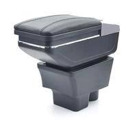 Armlehne Mittelkonsole Mittelarmlehne Auto Organizer Armlehnenbox Kompatibel Mit Skoda Fabia II 2 2007-2014 Getränkehalter Becherhalter Aschenbecher 3D Drehbar Leder Schwarz Autohobby