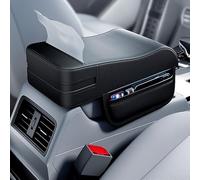 Armlehnen-Erhöhung für Fahrzeuge mit Memory-Schaum-Unterstützung, Leder-Seitentaschen und Taschentuchhalter für organisierten Auto-Innenraum