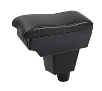 Armlehnen Mittelkonsole Für Fiat Für Panda II 2 Auto Armlehne Ablagefach Armlehnenverstärkung Erhöhung Der Innenausstattung Nachrüstteil(E-Black white line)