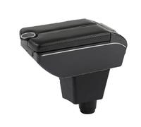 Armlehnen Mittelkonsole Für Fiat Für Panda II 2 Auto Armlehne Ablagefach Armlehnenverstärkung Erhöhung Der Innenausstattung Nachrüstteil(B-Black black line)