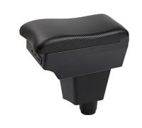 Armlehnen Mittelkonsole Für Fiat Für Panda II 2 Auto Armlehne Ablagefach Armlehnenverstärkung Erhöhung Der Innenausstattung Nachrüstteil(E-Black black line)