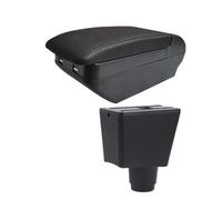 Armlehnenbox Für Dacia Für Logan 2 Für Dokker Autoinnenausstattung Nachrüst-Armlehnenbox Aufbewahrungsbox Ersatzzubehör(H All Black 4 USB)