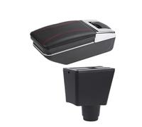 Armlehnenbox Für Dacia Für Logan 2 Für Dokker Autoinnenausstattung Nachrüst-Armlehnenbox Aufbewahrungsbox Ersatzzubehör(A red line NO USB)