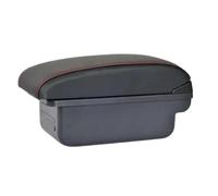 Armlehnenbox Fürs Auto Armlehnen-Aufbewahrungsbox Für Dacia Für Logan 2 Für Dokker Innenraum-Nachrüstzubehör(C1 Black red NO USB)
