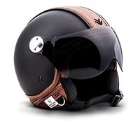 ARMOR HELMETS® AV-84 „Vintage Deluxe“ · Jet-Helm · Motorrad-Helm Roller-Helm Scooter-Helm Moped Mofa-Helm Chopper Retro Vespa Vintage Pilot · ECE 22.05 Visier Schnellverschluss Tasche L (59-60cm)