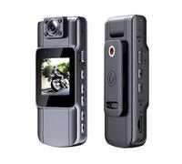 ARMYJY 1080P HD für Mini-Kamera mit 180° drehbarem Objektiv, 1,54 Zoll Bildschirm Wireless Body Cam für Radfahren Motorrad, 1000mAh 5H Aufnahme Schwarz
