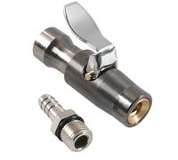 Arretierbarer Luftspannfutter Reifenfülladapter | Metall Schnellanschluss mit Clip | Luftdichter Reifenfüller Adapter ohne Luftverlust | Für Fahrrad Motorrad Auto SUV Wohnmobil Werkstatt Outdoor Nutzu