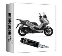 arrow 53547AKN + 11053KZ auspuff zugelassen + zwischenrohr kat indy-race aluminium schwarz endkappe carby kompatibel mit honda xadv x-adv 350 2024 mototopgun