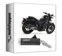 arrow 74504RBA auspuff zugelassen rebel aluminium schwarz endkappe aluminium kompatibel mit honda cmx 500 rebel 2023 2024 mototopgun