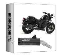 arrow 74504RBN auspuff zugelassen rebel aluminium schwarz endkappe aluminium schwarz kompatibel mit honda cmx 500 rebel 2023 2024 mototopgun