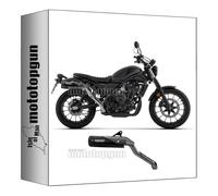 arrow 74513RBN auspuff zugelassen rebel aluminium schwarz endkappe aluminium schwarz kompatibel mit honda cl 500 2024 mototopgun