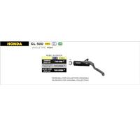 74513RBA - Voller Auspuff Arrow Rebel Dark Edelstahl Honda CL 500 (23)