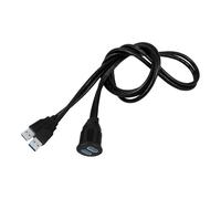 Artibetter USB 3.0 Einbaupanel mit 2 Ports Kupfer und PVC Material Kompatibel mit USB 2.0 Flexible und Praktische Verlängerung für LKW und Fahrzeuge