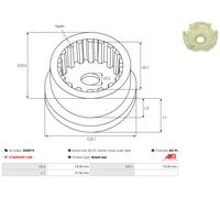 AS-PL Reparatursatz Starter SG0015 – Hohlrad für Planetengetriebe – passend für VW