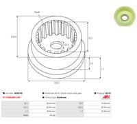 AS-PL Reparatursatz Starter SG5019S – Universal 58,50 mm für Mitsubishi & Hyundai (Beijing)