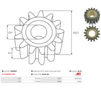 AS-PL Reparatursatz, Starter sgk5003 200mm für HYUNDAI MAN MAZDA MITSUBISHI NISSAN