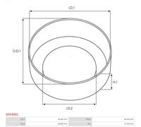 AS-PL Reparatursatz, Starter Universal 44,50mm SDK4001