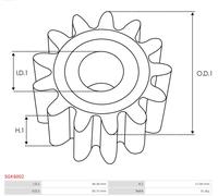 AS-PL Universal 50,73mm für TOYOTA ISUZU SGK6002