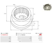 AS-PL Hohlrad Planetengetriebe SG0019 – Reparatursatz Starter Universal 60,00 mm