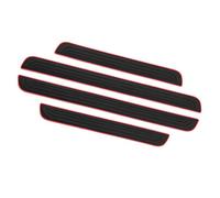 ASBHFC 4 Stück Auto Einstiegsleisten Abdeckung für Skoda Kamiq (NW4 2019-2025 2026), Flexible Gummi Türschweller Leisten, Selbstklebendes Design für Autotüren,A-Red