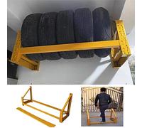 asdchZen Hängender Reserveradhalter, Wandmontierter Allwetterreifen-Präsentationsständer, Industrielles Reifenlagerregal Für Garage/Fabrik/Werkstatt/Geschäft - 1,5 M