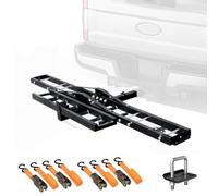 ASDMAOE 226 Kg Heavy Duty Motorrad-Kupplungsträger, Motorrad Dirt Bike Scooter Carrier Hitch Mount Rack Hauler Anhänger mit Laderampe und Kippsicherung