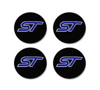 ASEUOG 4 Stück 56mm Auto Radnabenkappen Aufkleber für Ford Focus KUGA S-MAX Explorer Mondeo Everest Transit Radnabendeckel Auto-Styling-Zubehör,A