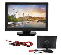 ASHATA 5 Zoll TFT LCD Monitor für Auto Rückfahrkamera | Universelles Fahrzeugdisplay, klare Nachtsicht, einfache Halterungsmontage, PAL NTSC-Unterstützung, DC 12-24 V-Eingang