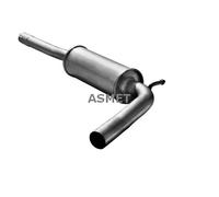 ASMET Mittelschalldämpfer Schalldämpfer für VW Polo 6R 6C 6R1 6C1 Seat Ibiza
