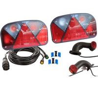 ASPÖCK und MANTES Anhänger Beleuchtungsset Multipoint II Rückleuchten Superpoint II Begrenzungsleuchten 13 poliger Stecker 8 m Kabelbaum Schnellverbinder 12 V für Anhänger Bajonett
