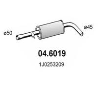 ASSO Mittelschalldämpfer für AUDI A3 SKODA Octavia II VW Golf IV Bora SEAT