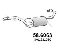 ASSO Mittelschalldämpfer für AUDI A3 VW Golf V Plus VI